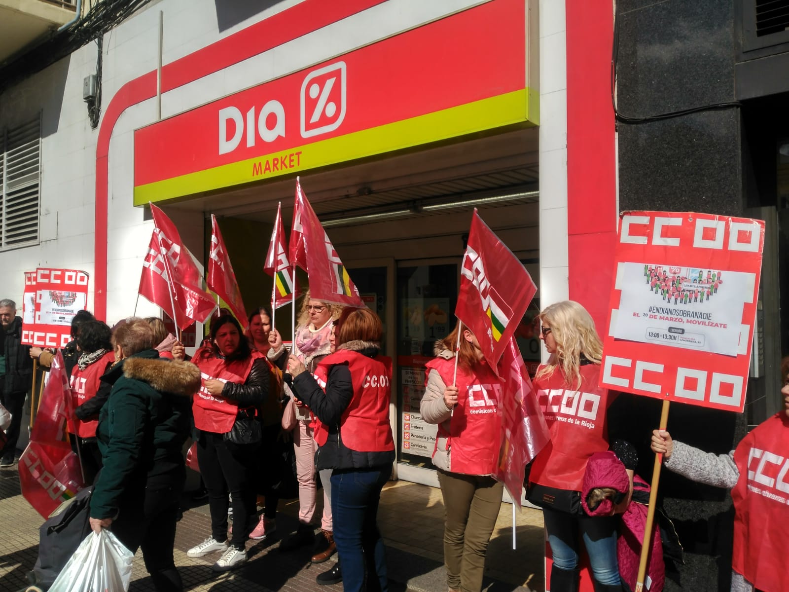 Huelga en Supermercados Dia en La Rioja